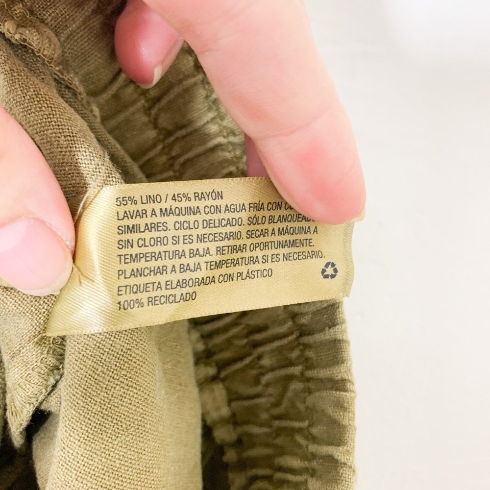 Universal Thread Green Linen Drawstring Shorts L - image 5